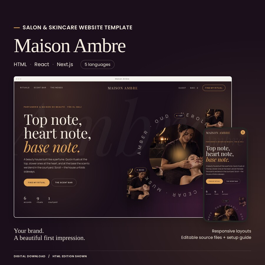 Actual Maison Ambre HTML theme interface