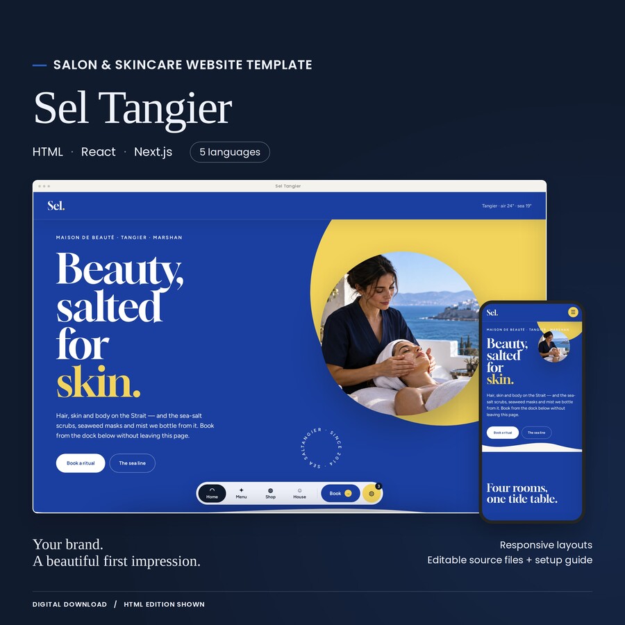Actual Sel Tangier HTML theme interface