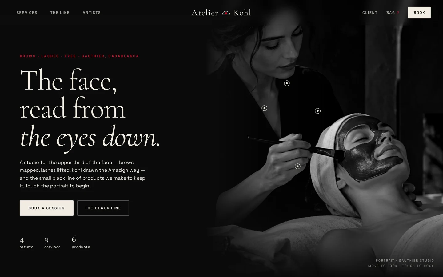 Atelier Kohl desktop homepage
